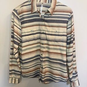 Kuhl women's Striped Button-Up flannel Shirt size small